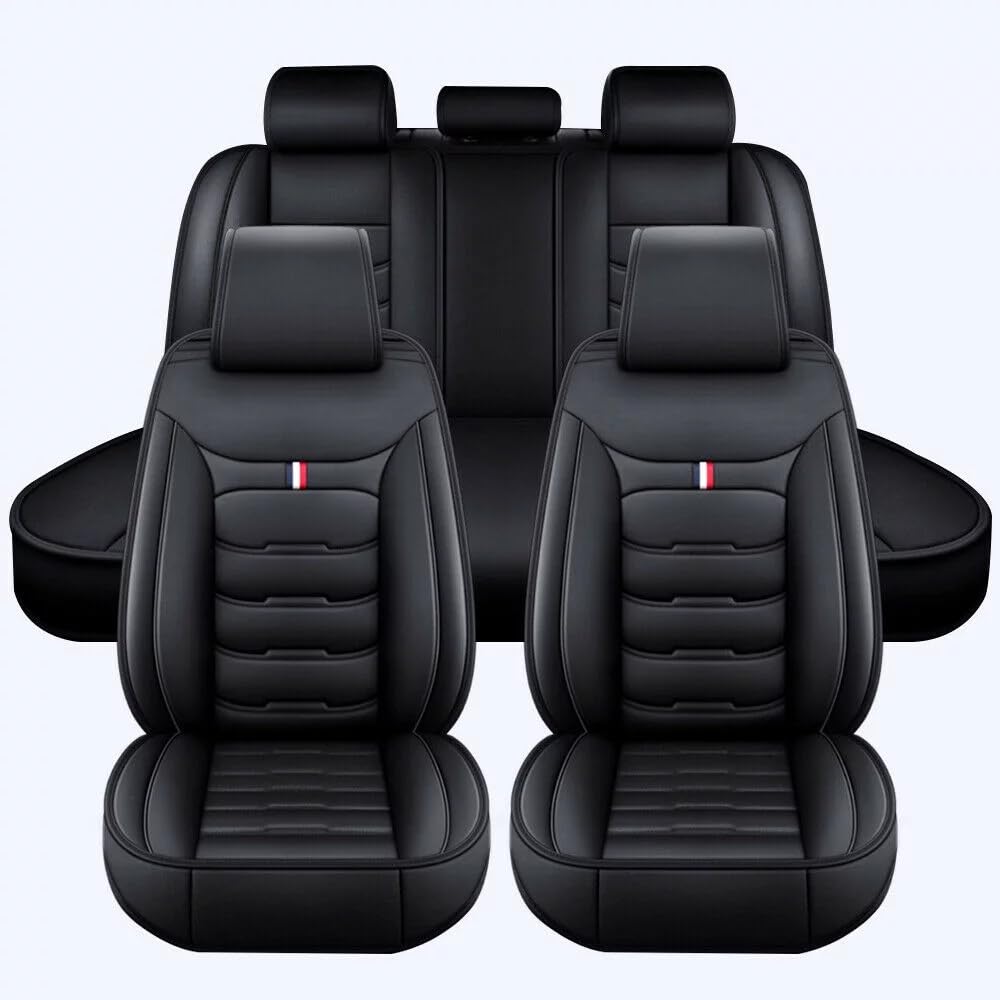 LGTT Auto 5 Sitzer Sitzbezügesets, Wasserdicht Vordersitze Rückbank Sitzbezüge | Autositzbezüge Airbag Geeignet, für BMW 5 Series F07 GranTurismo 2009-2016,Standard Version-Black von LGTT