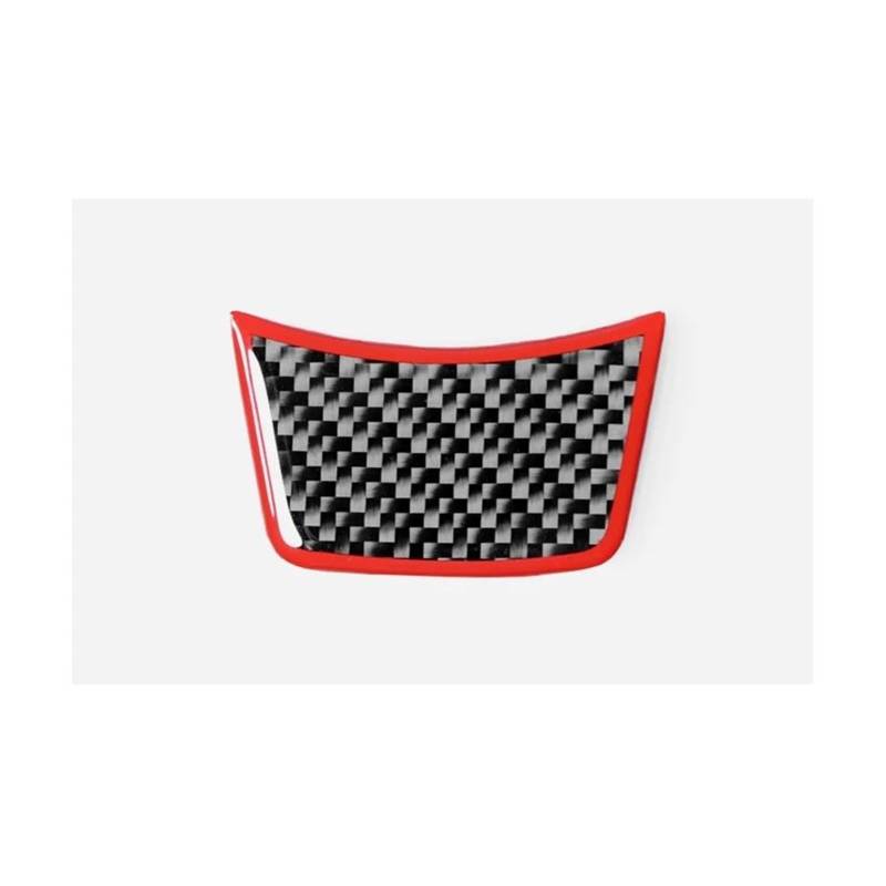 LHHDM Für A4 B8 A5 2009-2016 Carbon Fiber Lenkrad Boden Panel Trim Dekoration Aufkleber Auto Innen Tuning Zubehör(Rood) von LHHDM