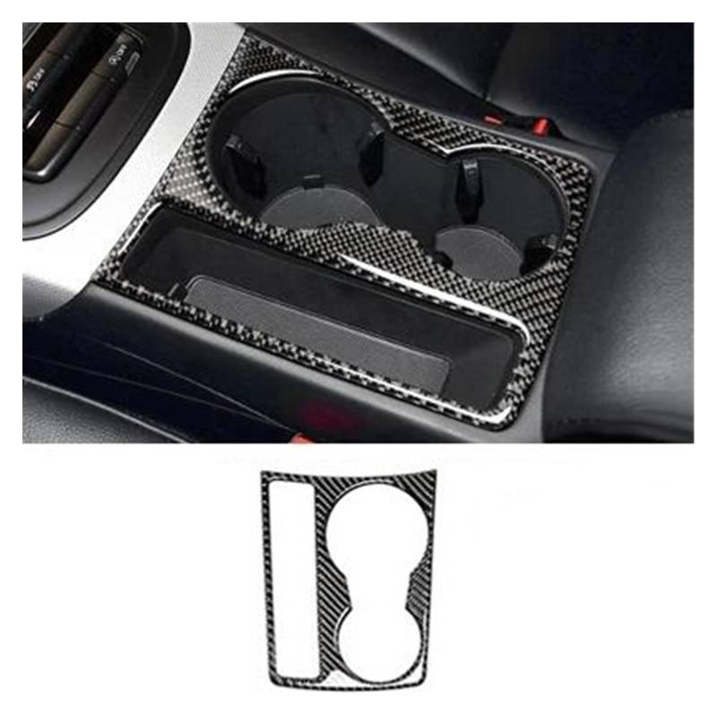 LHHDM Für A4 Für B8 Für A5 2009-2016 Carbon Fiber Center Console Cup Holder Panel Zierrahmen Dekoration Aufkleber Auto-Innenausstattung(Classic Style) von LHHDM