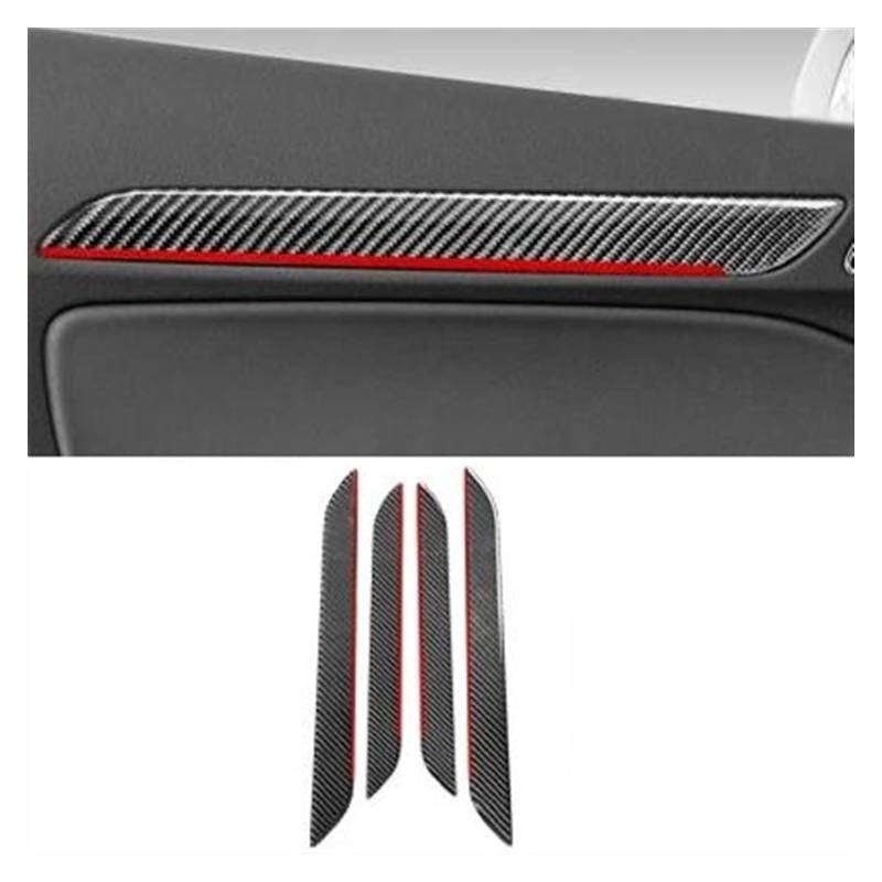 LHHDM Für Q3 8U 2013-2018 Kohlefaser Auto Innentür Pull Griff Panel Zierleisten Dekoration Aufkleber Tuning Zubehör(Door Panel RS) von LHHDM