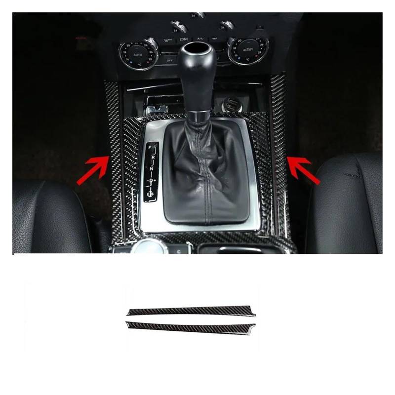 LHHDM Für W204 C-Klasse 2007–2013 Carbon Fiber Center Console Side Aufkleber Trim Aufkleber Innenform Autozubehör von LHHDM