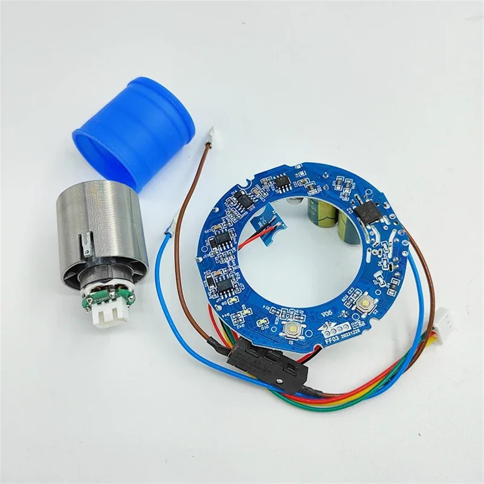 AC220V Dreiphasiger bürstenloser Gleichstrom-Hochgeschwindigkeits-BLDC-Motor, 3-stufiger Treiber, 100.000 U/min, Elektromotor, 1 Stück(Blue Driver Board) von LHKQHRDL