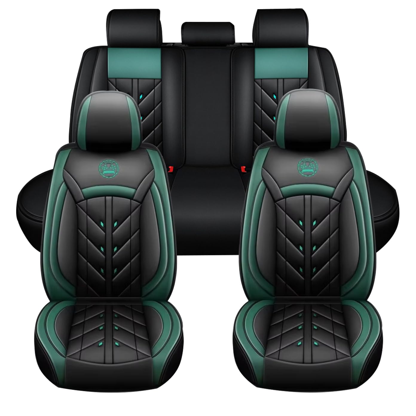 Auto Full Set Leder Sitzbezügesets, für BMW 2er F22 F23 F45 F46 F87 G42 M2 218i 220i 230i 216d 218d 220d M240i M235i Wasserdicht Kunstleder Automotive Sitzbezüge Verschleißfest Autositzschutz von LHMM