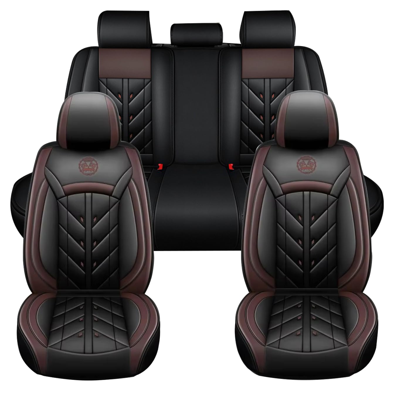 Auto Full Set Leder Sitzbezügesets, für BMW 2er F22 F23 F45 F46 F87 G42 M2 218i 220i 230i 216d 218d 220d M240i M235i Wasserdicht Kunstleder Automotive Sitzbezüge Verschleißfest Autositzschutz von LHMM