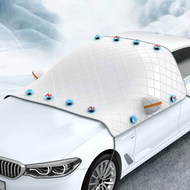 Auto-Sonnenschutz Windschutzscheibe für BMW 2 Series 7-Seats Convertible F23 2015-2024, Schützt Seitenspiegel, Magnetischer Schneeschutz, Wärmeblock, Sonnenschutz für Winter Sommer,B von LHMM