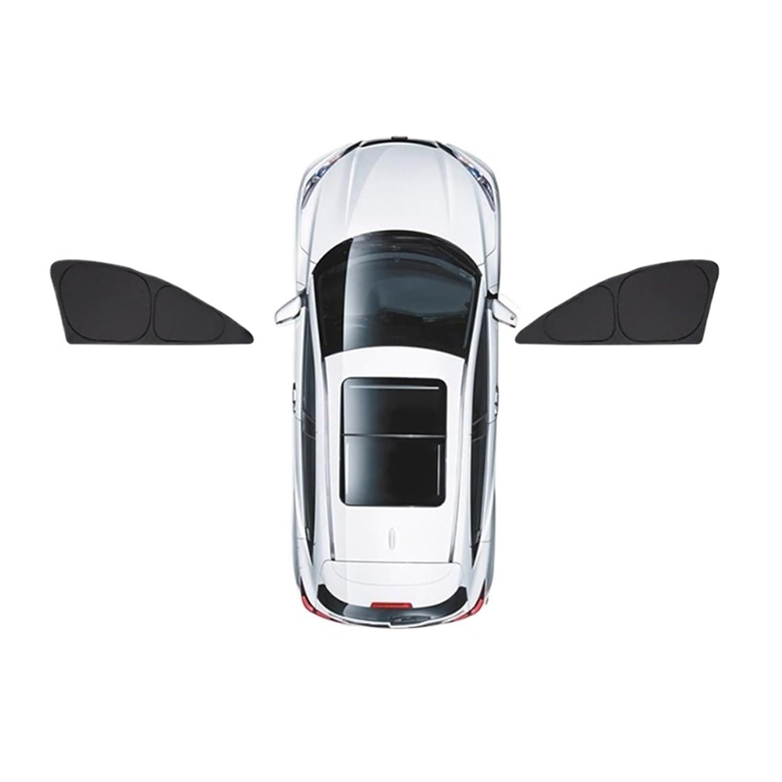 Auto Sonnenschutz für Seitenscheiben für FIAT 500 2014-2024, UV Schutz, Mesh, Atmungsaktives Bleiben kühl Seitenfenster Sonnenblende,2pcs-front-doors von LHMM
