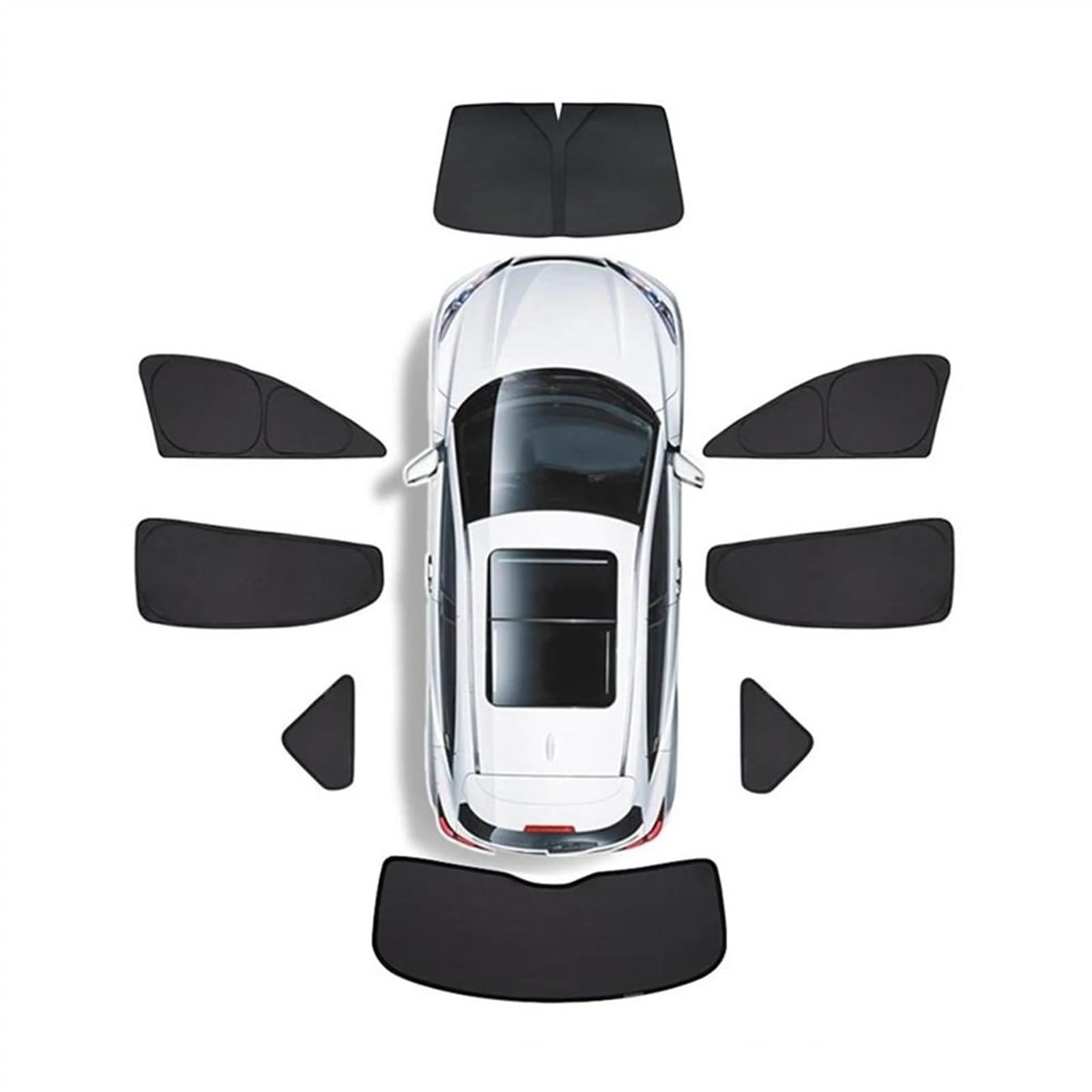 Auto Sonnenschutz für Seitenscheiben für Jaguar XF Sedan Before-2024, UV Schutz, Mesh, Atmungsaktives Bleiben kühl Seitenfenster Sonnenblende,8pcs-wholecar von LHMM