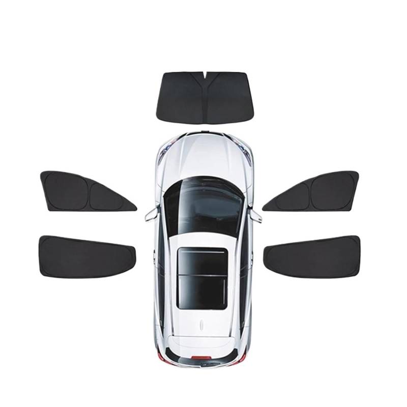 Auto Sonnenschutz für Seitenscheiben für Mercedes-Benz A-Class Hatchback W169 2004-2024, UV Schutz, Mesh, Atmungsaktives Bleiben kühl Seitenfenster Sonnenblende,5pcs von LHMM