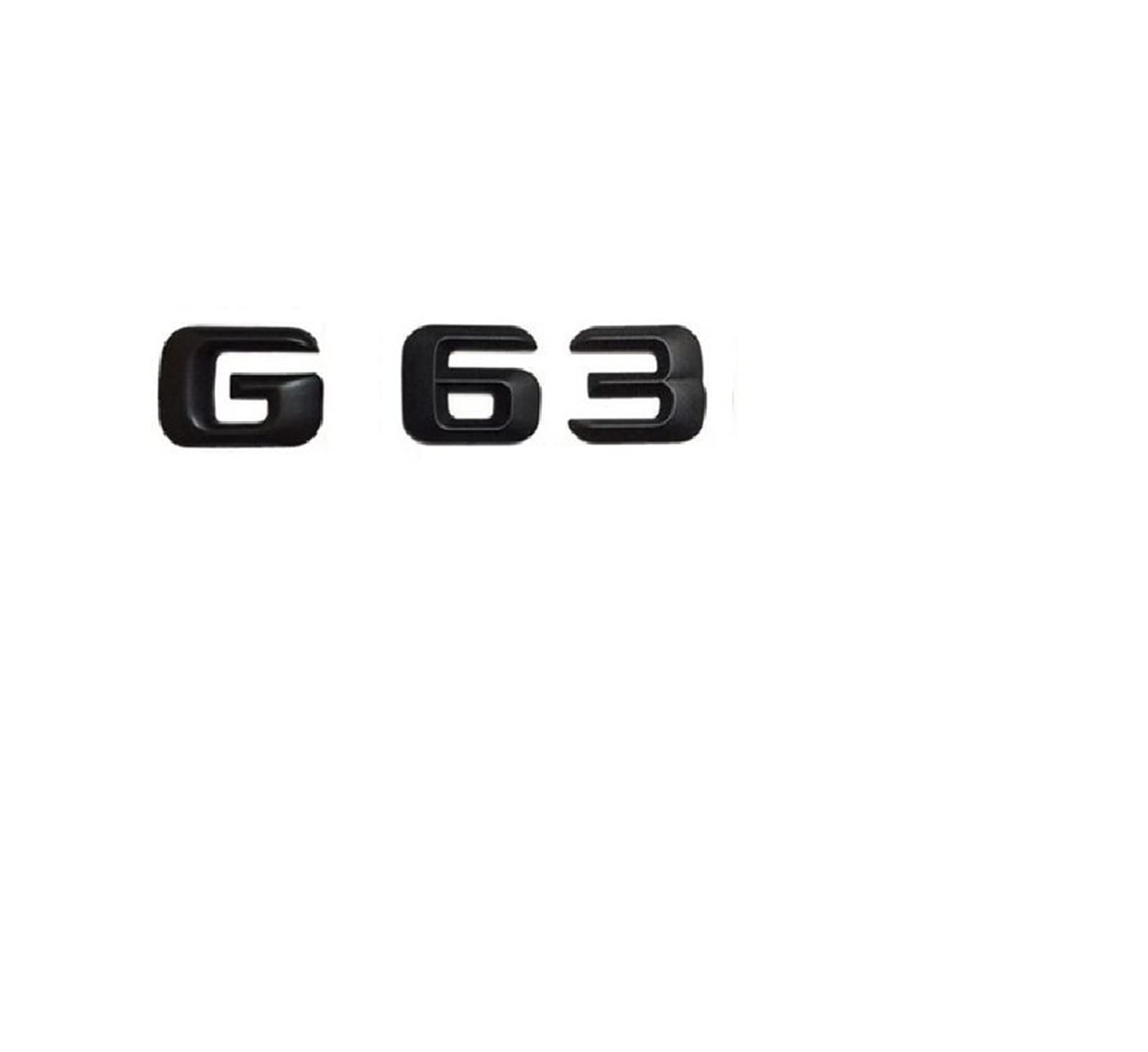 LHYFAGQK 1 Satz mattschwarzer ABS-Kofferraum-Hecknummer-Buchstaben-Wörter-Abzeichen-Emblem-Aufkleber-Aufkleber, kompatibel mit Mercedes Benz G63 AMG Abzeichen Autoaufkleber von LHYFAGQK