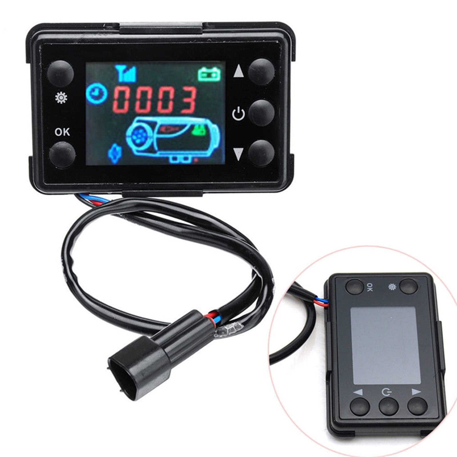 LHYFAGQK 12V/24V Steuerplatine LCD Schalter Fernbedienung for Air Diesel Heizung 3-8KW Auto Standheizung Controller Board for Kofferraum(12V 24V B) von LHYFAGQK