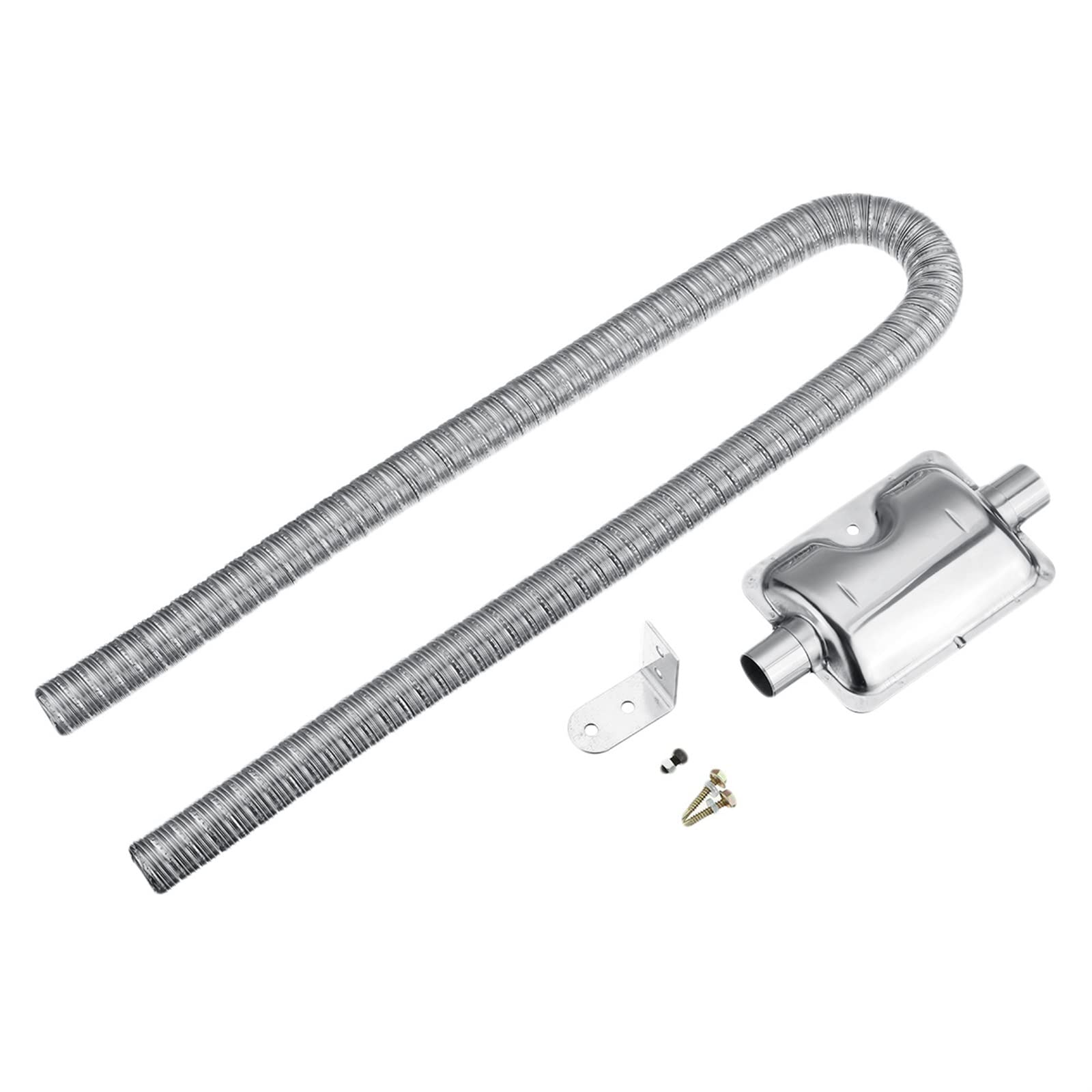 LHYFAGQK 22mm/24mm 60cm/100cm Dual-Layer Air Diesel Heater Auspuffrohr W/Cap Auspuff Schalldämpfer Fit for Webasto Fit for Eberspacher Heizung(100cm 24mm) von LHYFAGQK