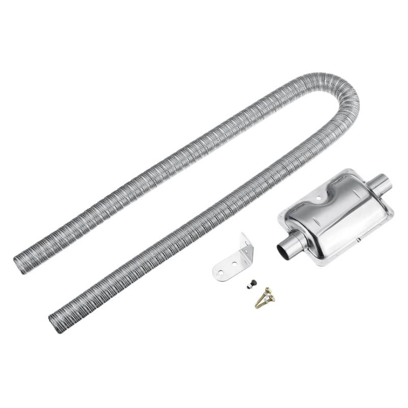 LHYFAGQK 22mm/24mm 60cm/100cm Dual-Layer Air Diesel Heater Auspuffrohr W/Cap Auspuff Schalldämpfer Fit for Webasto Fit for Eberspacher Heizung(60cm 24mm B) von LHYFAGQK