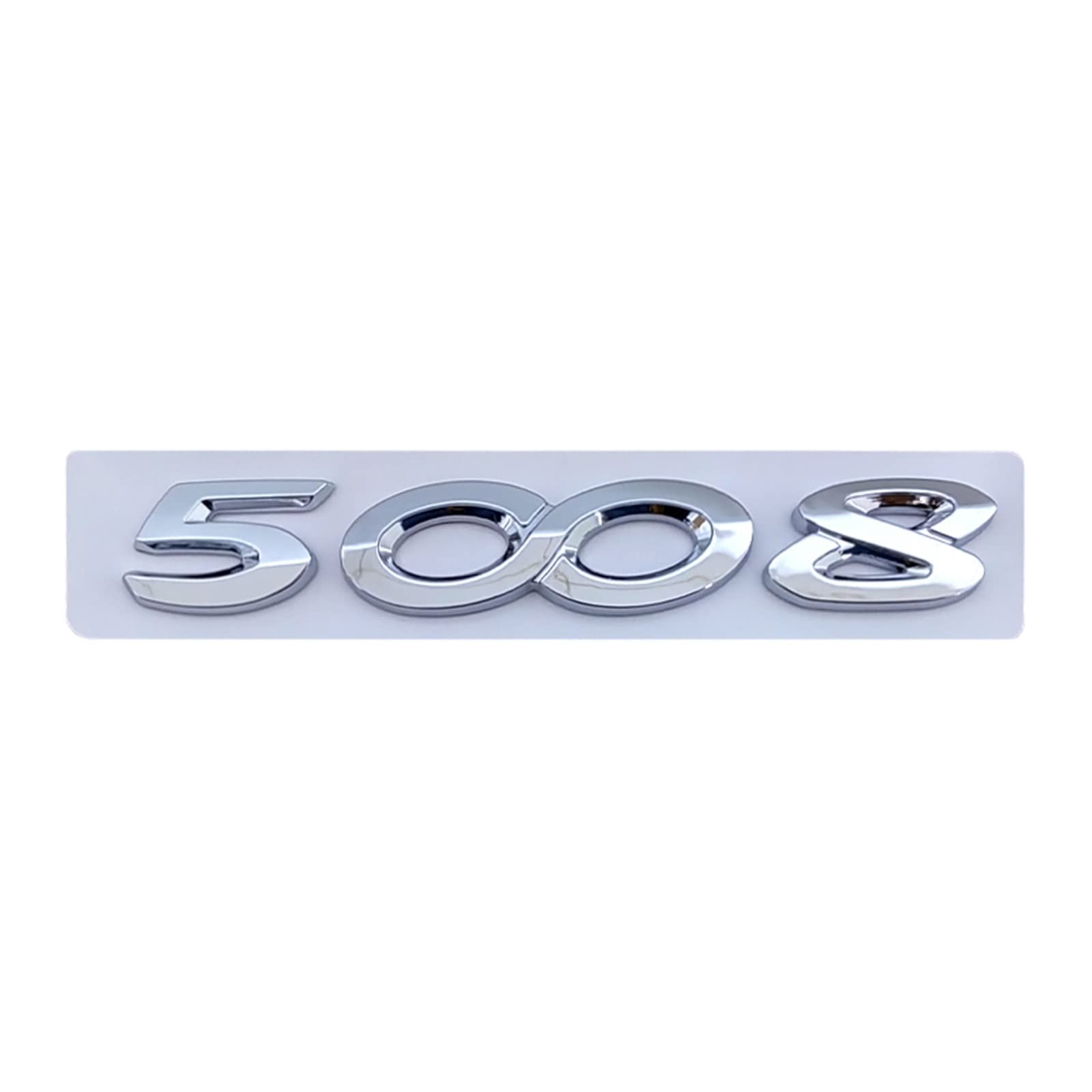 LHYFAGQK 3D ABS Chrom Silber Schwarz Auto Kofferraum Aufkleber Emblem Abzeichen Buchstaben Nummer Aufkleber Passend for Peugeot 2008 3008 4008 5008 Zubehör Abzeichen Autoaufkleber(5008 Silver) von LHYFAGQK