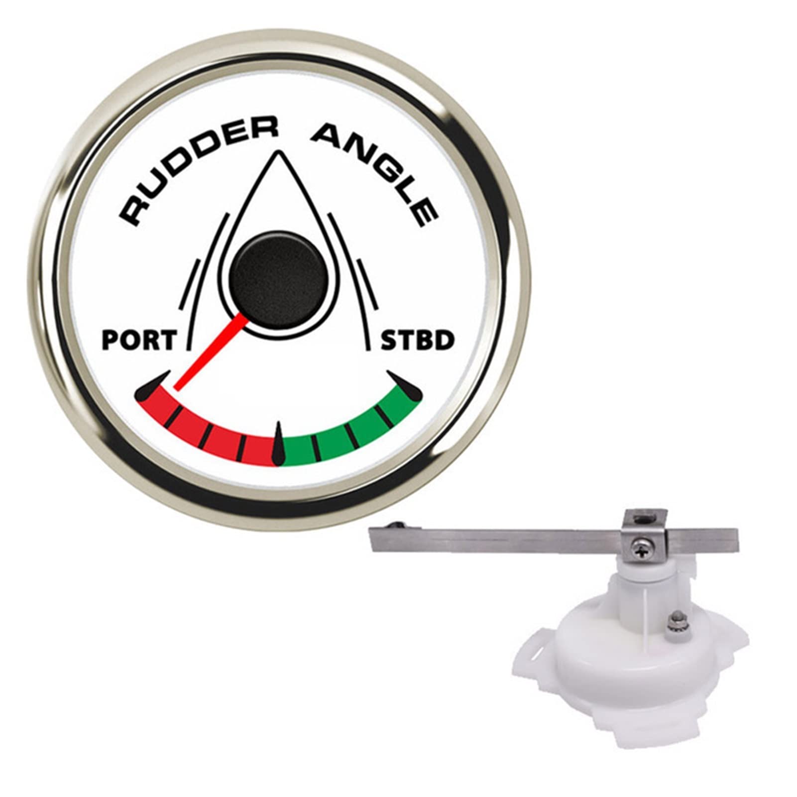 LHYFAGQK 52mm Boot Marine Ruder Winkelanzeige 0-190 Ohm for Ruderwinkelsensor 8 Farbe Hintergrundbeleuchtung 12V / 24V Digitale Drehzahlmesseranzeige(WS-Sensor) von LHYFAGQK