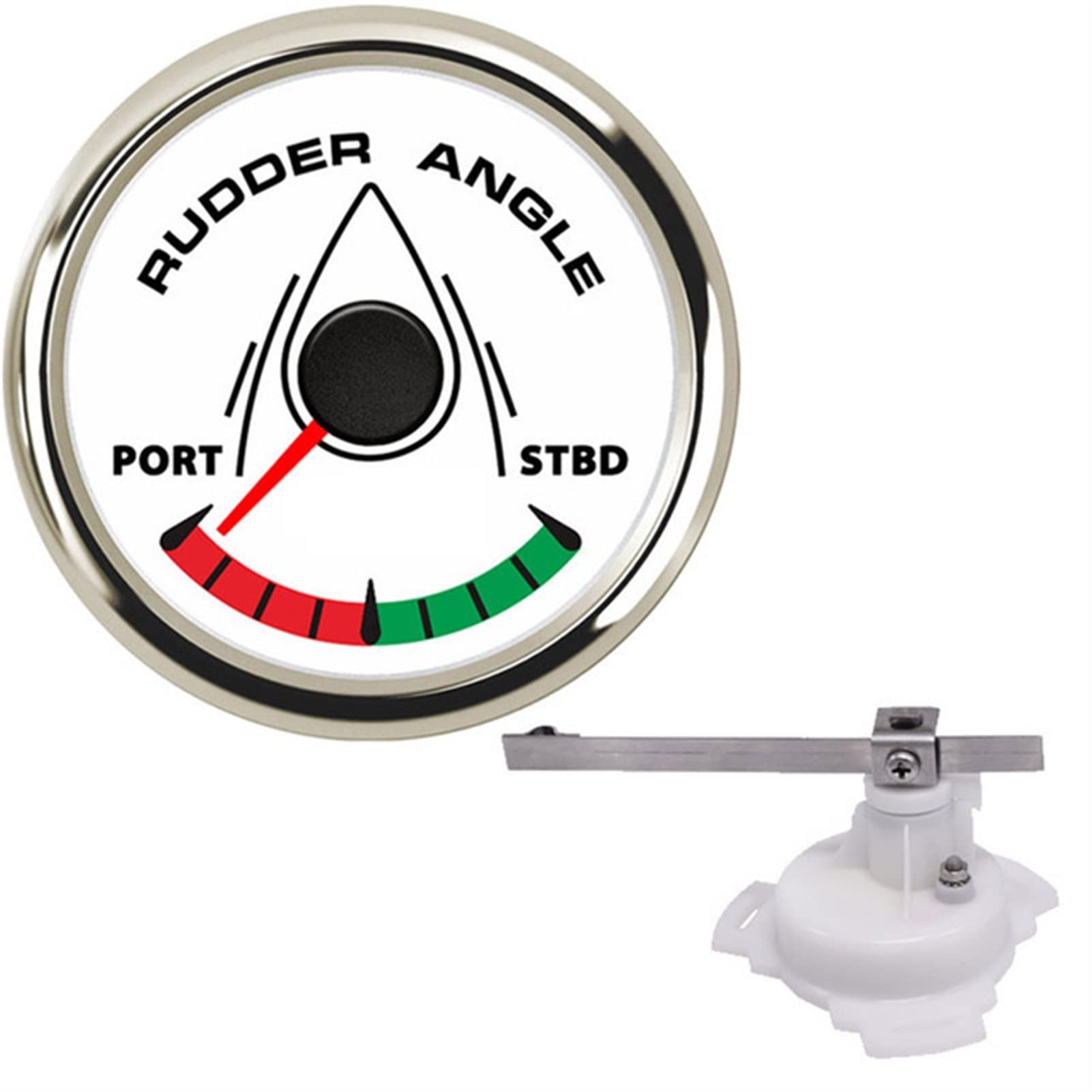 LHYFAGQK 52mm Boot Ruderwinkelanzeige 0-190 Ohm for Ruderwinkelsensor 8 Farbbeinlicht Fit for Marine Yacht 12 V / 24V Digitale Drehzahlmesseranzeige(WS with sensor) von LHYFAGQK