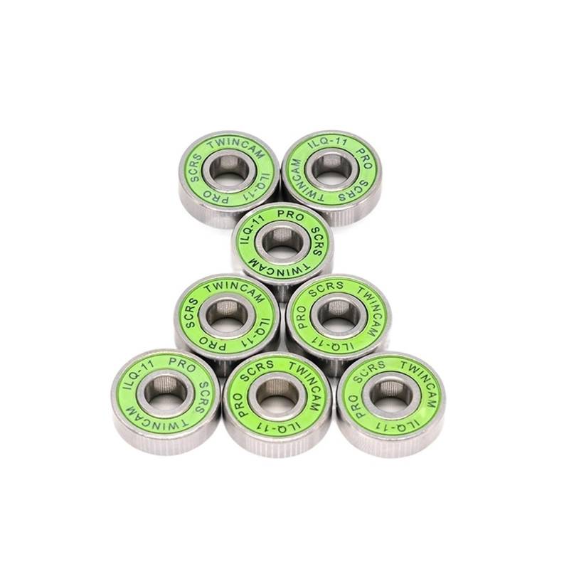 LHYFAGQK 8Pcs ILQ-11 Green Longboard Speed ​​Inline Skate Radlager Skate Scooter Smooth Skate Scooter Lager von LHYFAGQK