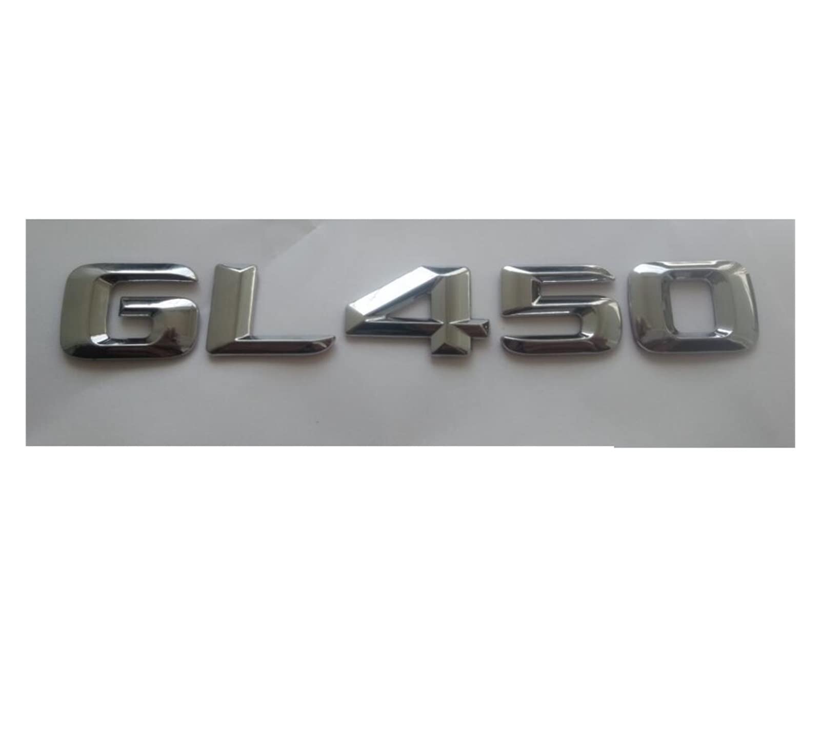 LHYFAGQK Chrom 3D ABS Kunststoff Kofferraum Hinten Buchstaben Worte Abzeichen Emblem Aufkleber Aufkleber Kompatibel mit Mercedes Benz GL Klasse GL450 Abzeichen Autoaufkleber von LHYFAGQK