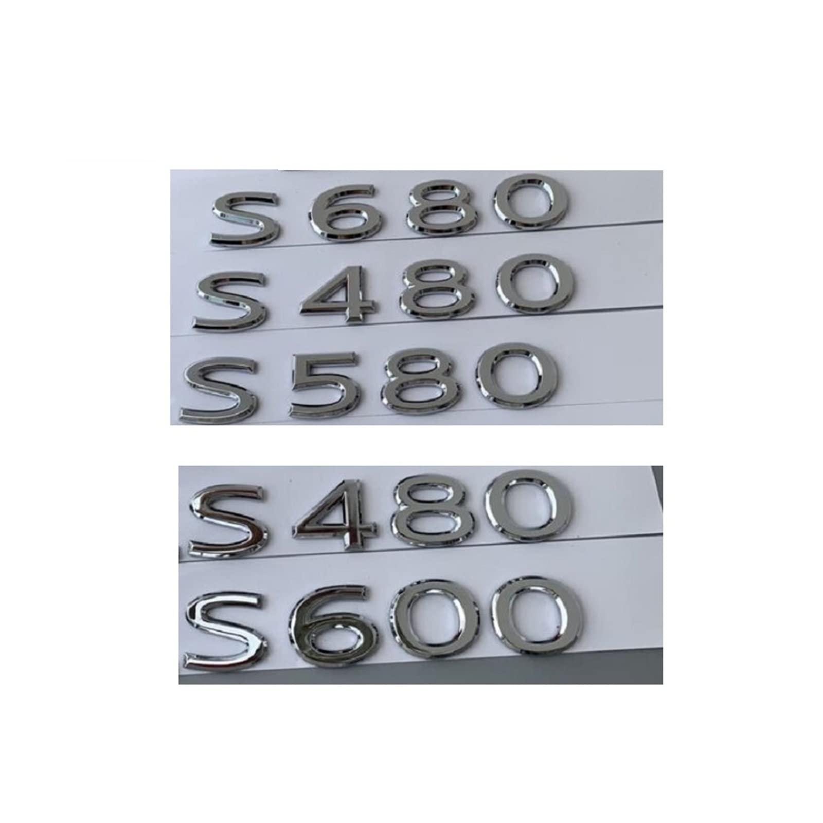 LHYFAGQK Chrom-Buchstaben, Anzahl, Kofferraum-Embleme, passend for Mercedes, passend for Maybach S480 S580 S680 S600 Abzeichen Autoaufkleber(S 600) von LHYFAGQK