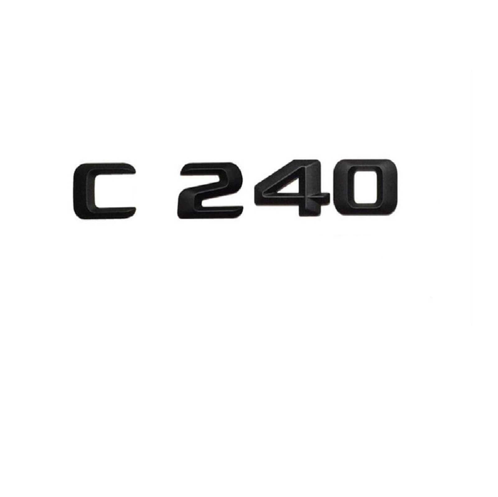 LHYFAGQK Mattschwarz C 240" Kofferraum-hintere Buchstaben, Wörter, Zahlen, Abzeichen, Emblem, Aufkleber, kompatibel mit Mercedes Benz C-Klasse C240 Abzeichen Autoaufkleber von LHYFAGQK