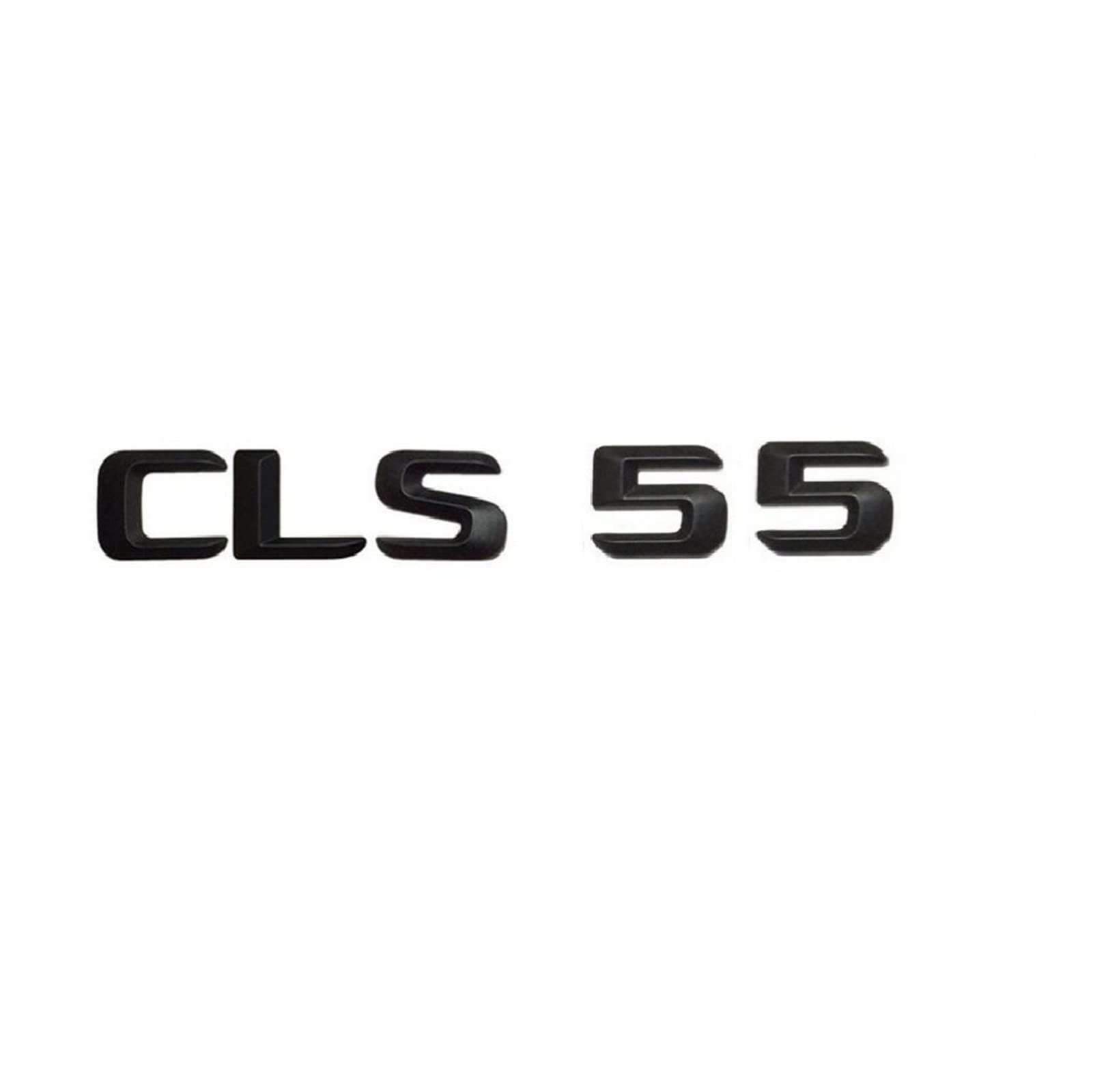 LHYFAGQK Mattschwarz CLS 55" Kofferraum-hintere Buchstaben, Wörter, Zahlen, Abzeichen, Emblem, Aufkleber, kompatibel mit Mercedes Benz CLS-Klasse CLS55 AMG Abzeichen Autoaufkleber von LHYFAGQK
