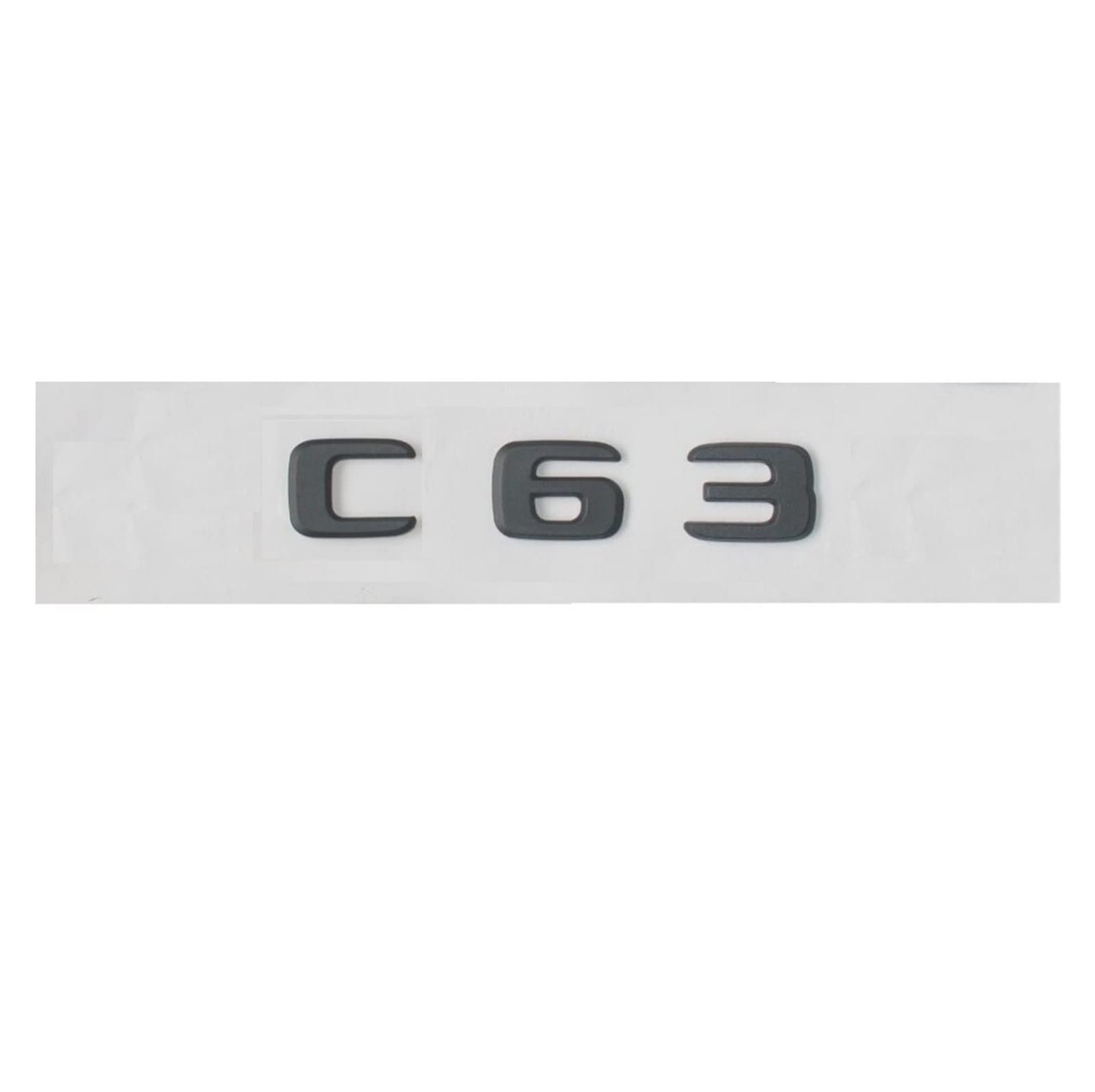 LHYFAGQK Mattschwarzer ABS-Rückenkoffer-Buchstaben-Abzeichen-Abzeichen-Emblem-Emblem-Aufkleber-Aufkleber, kompatibel mit Mercedes Benz C-Klasse C63 Abzeichen Autoaufkleber von LHYFAGQK