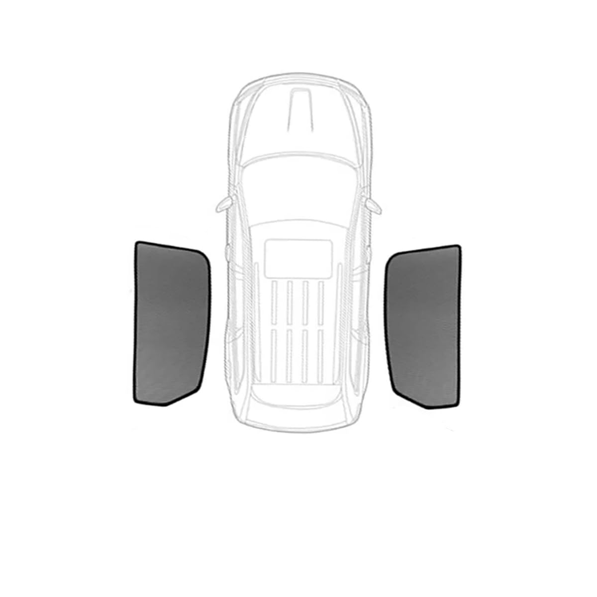 Auto-Sonnenschutz, Netz-Sonnenschutz für VW Golf 7 Variant Golf7 2013-2020, Vorhangblende für hintere Seitenfenster, schwarz/magnetisch/Anti-UV,2PCS Rear von LHZPGC