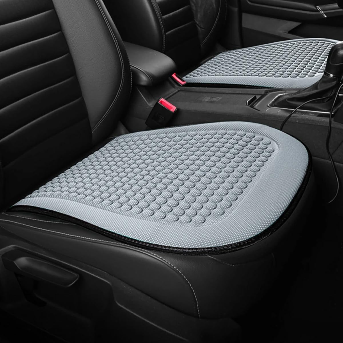LHZPGC Autositzbezug, kühlendes Kissen für Alfa Romeo Stelvio 2016-2021, atmungsaktives Sitzschutzpolster aus Eisseide,D-Grey-2 PCS Cushion von LHZPGC