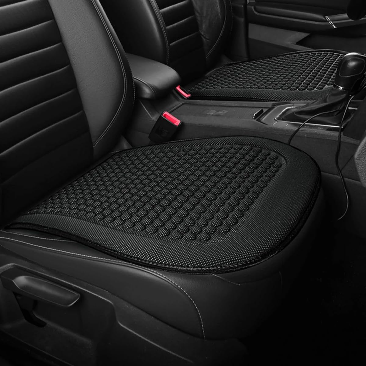 LHZPGC Autositzbezug, kühlendes Kissen für BMW 1 Series F40 118i 118d 2020 2021 2022 2023, atmungsaktives Sitzschutzpolster aus Eisseide,B-Black-2 PCS Cushion von LHZPGC