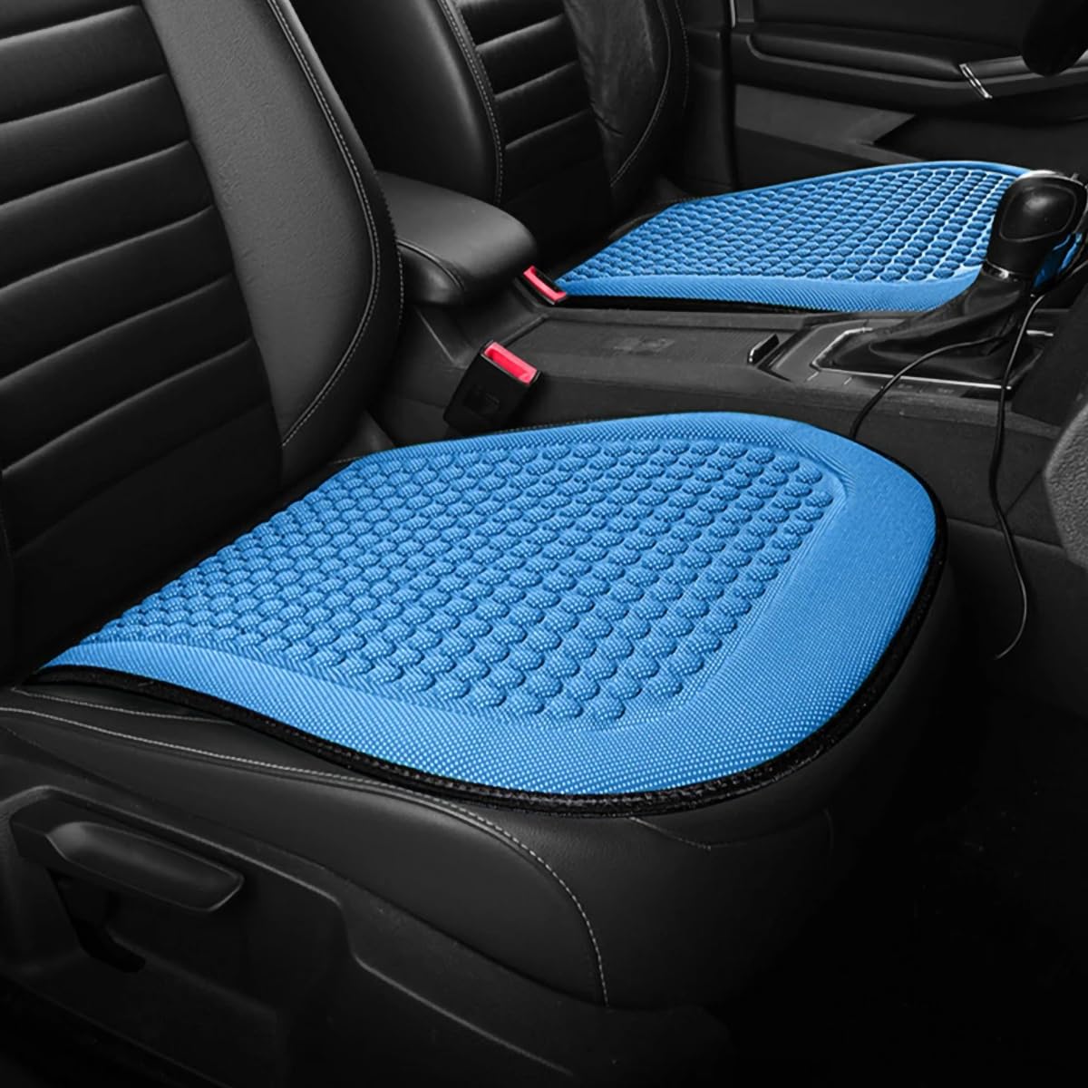 LHZPGC Autositzbezug, kühlendes Kissen für BMW 8 Series G15 2018 2019 2020 2021 2022 2023, atmungsaktives Sitzschutzpolster aus Eisseide,C-Blue-2 PCS Cushion von LHZPGC