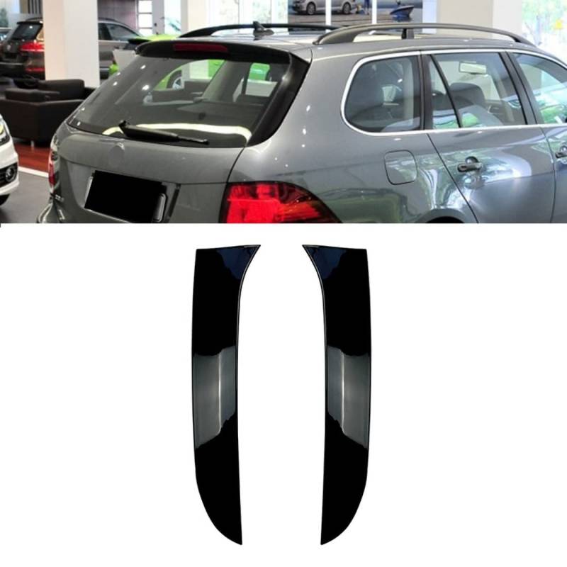 2pcs Abs Gloss Black HeckseitenflüGel Spoiler Heckscheibenspoiler FüR Vw Golf 6 Mk6 Variant Wagon von LHZQL