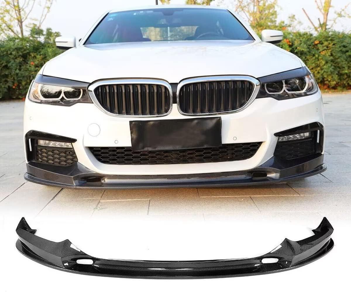 Auto Frontspoiler für BMW 5 Series 540i G30 G31 G38 M-Sport Sedan 4-Door 2017 2018 2019,Stoßfängerlippe Spoilerlippe Dauerhaft AntiKollision Frontspoiler Protector von LHyfA