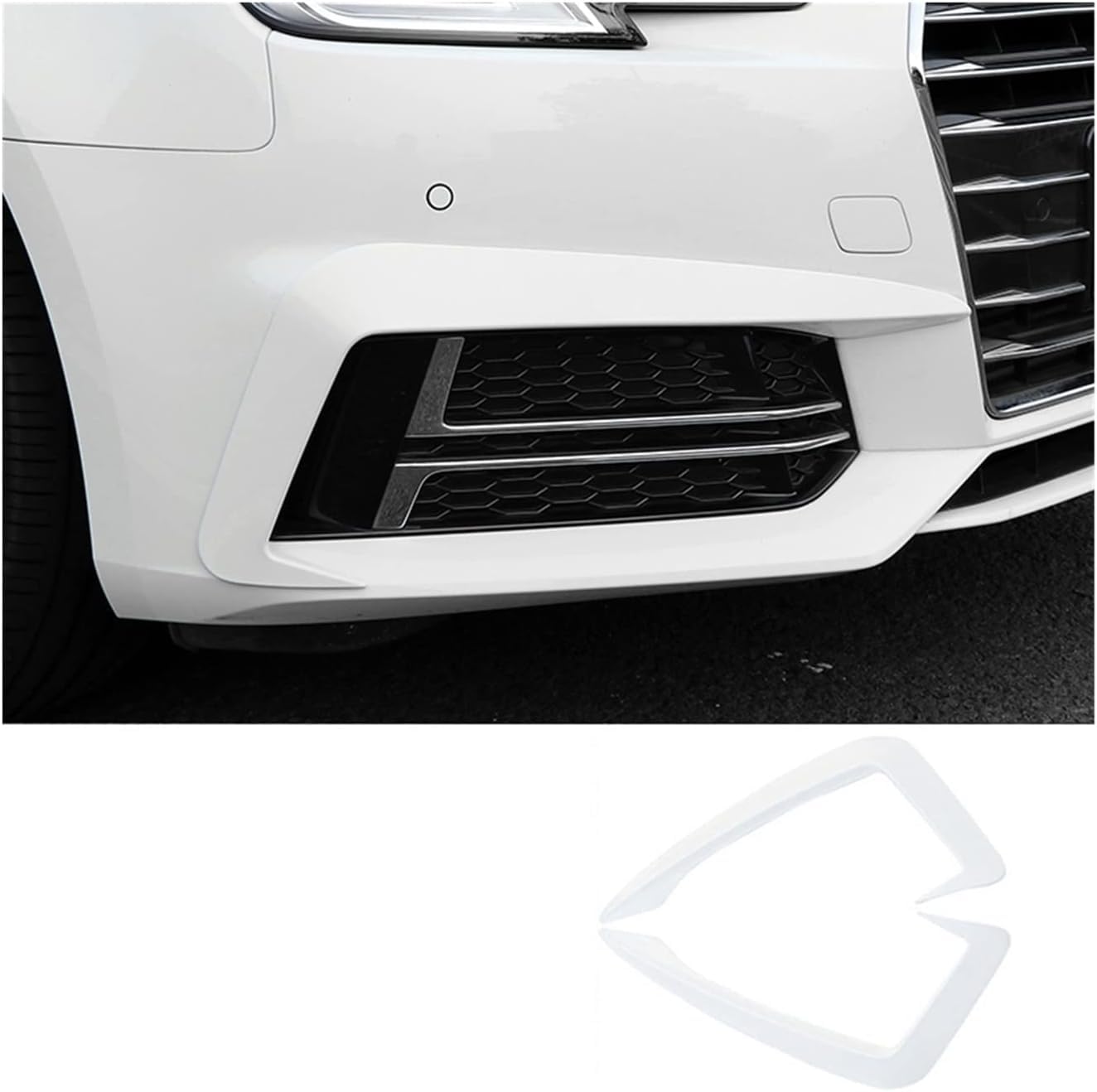 Auto-Seitenspoiler Für Audi A4 B9 2017 2018 2019,Auto Vorderen Stoßfänger Lippe Spoiler Splitter Canard Diffusor Frontstoßstange Spoiler,C von LHyfA