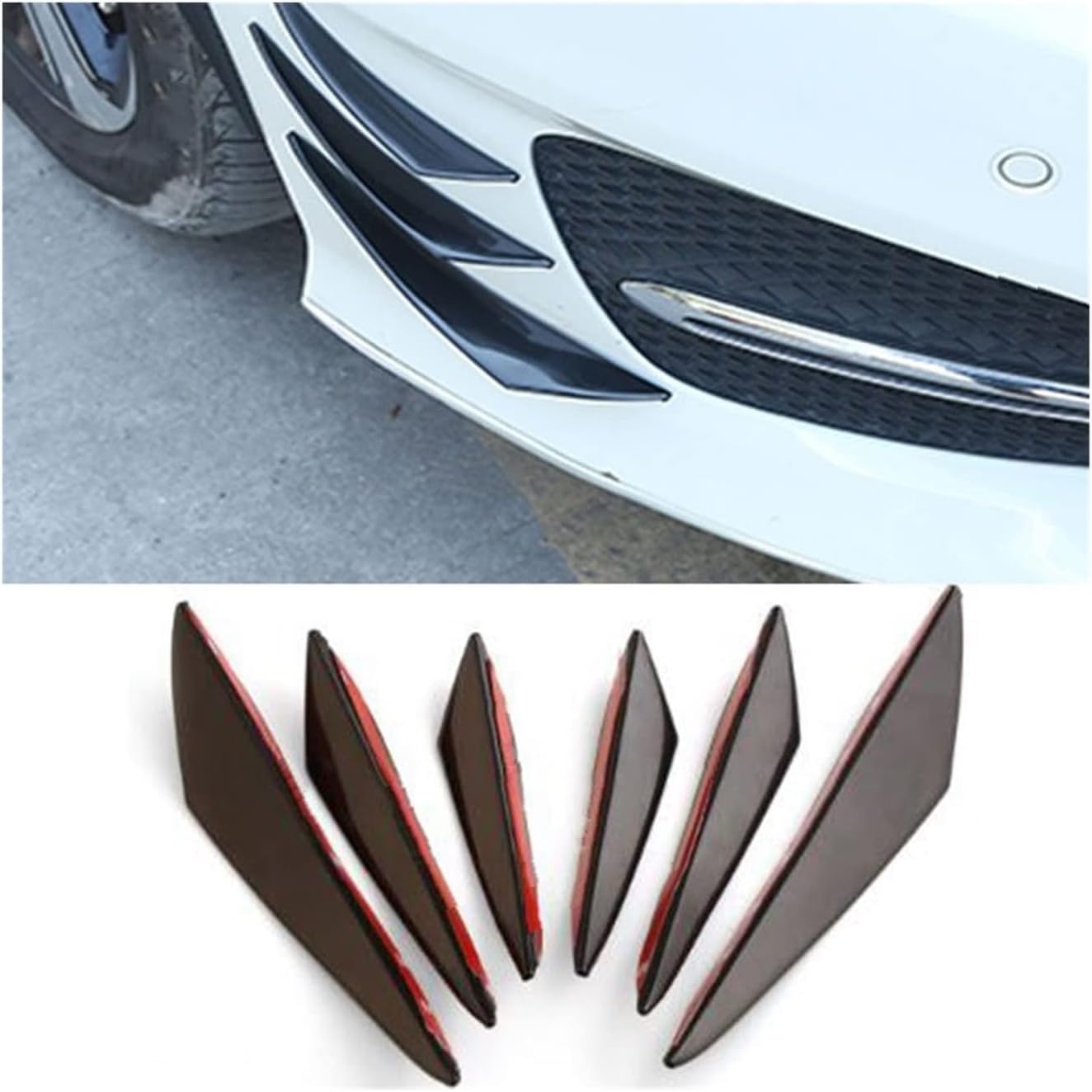 Auto-Seitenspoiler Für Audi Q3 Q5 SQ5 Q7 A1 A3 S3 A4 S4 RS4 RS5 A5 A6 S6 C6 C7 S5 A7 S7 A8,Auto Vorderen Stoßfänger Lippe Spoiler Splitter Canard Diffusor Frontstoßstange Spoiler von LHyfA