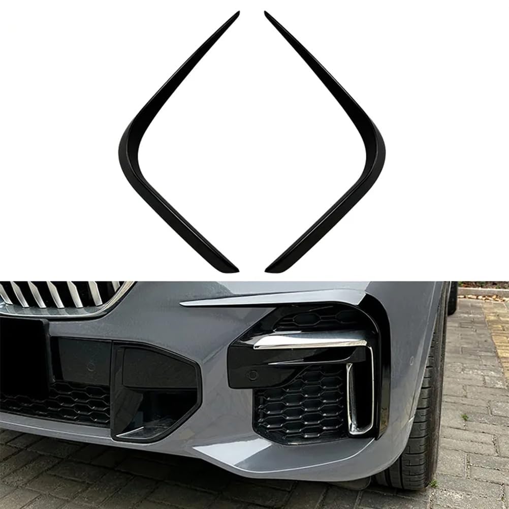 Auto-Seitenspoiler Für B-MW X5 G05 2019 2020-2022,Auto Vorderen Stoßfänger Lippe Spoiler Splitter Canard Diffusor Frontstoßstange Spoiler,B-Glossy Black von LHyfA