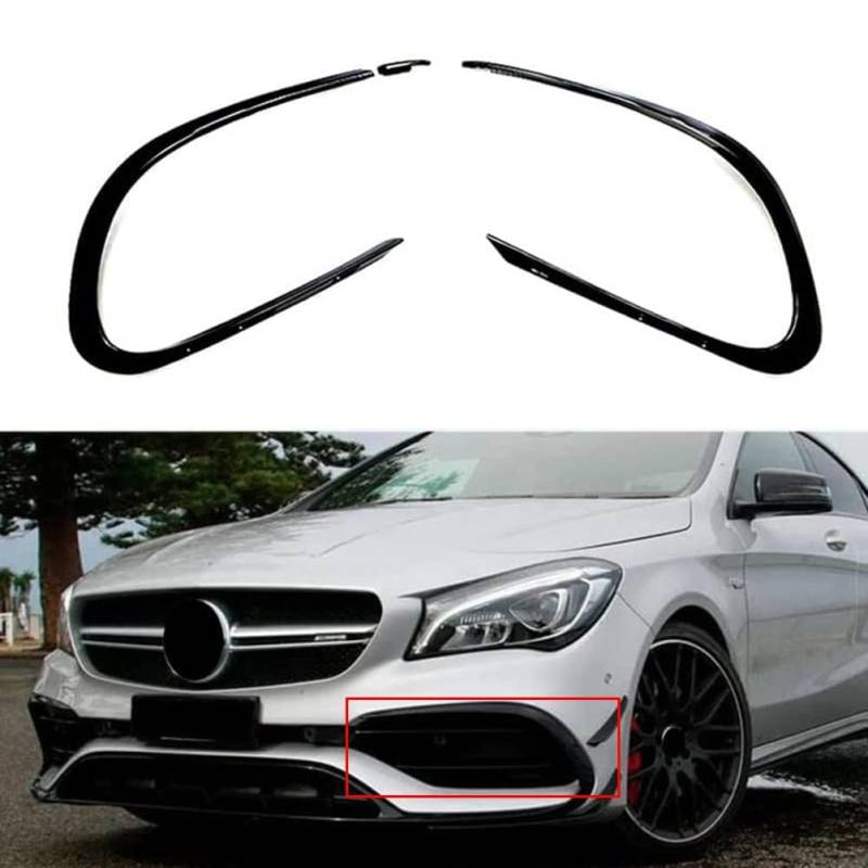 Auto-Seitenspoiler Für Mercedes Benz CLA Class W117 C117 CLA45 CLA200 CLA220 AMG 2016 2017 2018,Auto Vorderen Stoßfänger Lippe Spoiler Splitter Canard Diffusor Frontstoßstange Spoiler von LHyfA