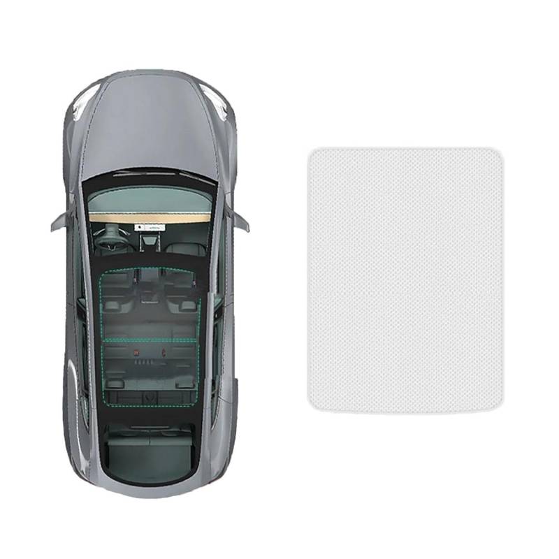 Auto Schiebedach-Sonnenschutz Für Skoda Rapid 2014-,Autodach Sonnenschutz Schiebedach Windschutzscheibe UV-Schutz Sonnenblenden,A-Gray White Regular Style von LHyyY