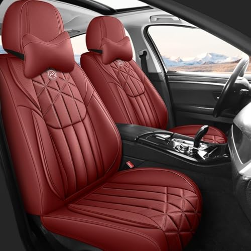 LIAGKA Autositzbezüge Universal passend für Skoda Octavia 2 3 A5 A7 Tour 3 Fabia 1 2 Rapid Spaceback Superb 3 Yeti PU Leder Kissenbezug Schutz von LIAGKA