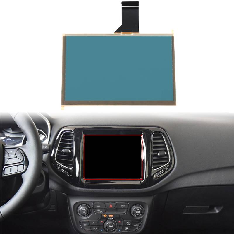 LIAMORFE 7 Zoll Touchscreen Digitizer ersetzt LCD Monitor Touch Radio Navigationspanel Kompatibel mit Jeep Kompass 2017 2018 2019 2020 Ersetzen# TDO-WXGA0700K00033-V2 TDO-WXGA0700K00057-V1 von LIAMORFE