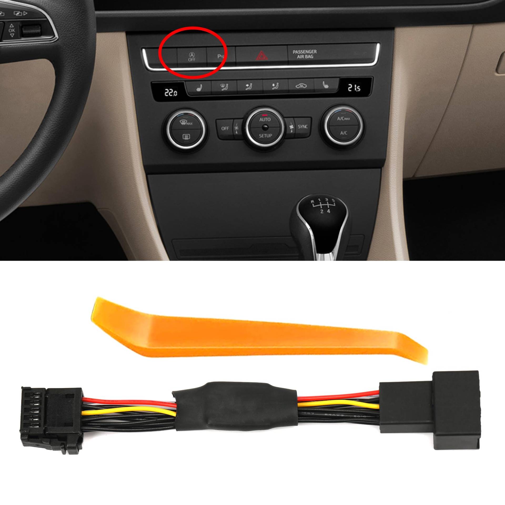 LIAMORFE Auto-Start-Stopp-Automatik Löschen/Deaktivieren/Eliminieren Auto Abbrechen Gerät Kabel für VW Seat Leon von LIAMORFE