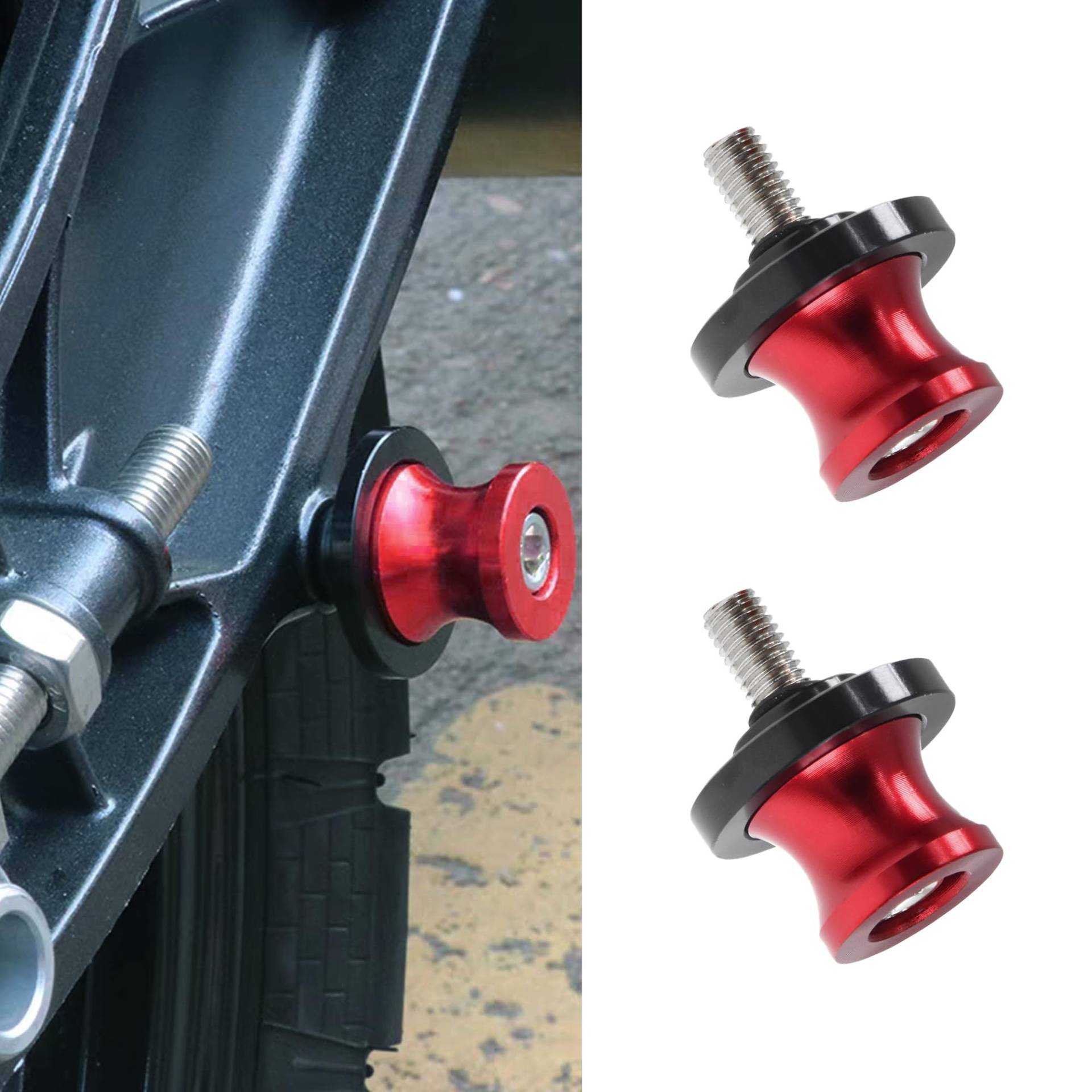 LIANCHEN 2PCS M10 Schwinge Ständer Aluminium Bobbins Ständeraufnahme Universal Montageständer Racingadapter Für Duke 125 200 250 390 690 790 890 für 790 890 Adventure/R Für 690 SMC/SMC-R (rot) von LIANCHEN