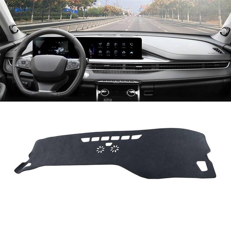 Auto Dashboard Abdeckung Für Chery Für Tiggo 7 Pro Max Hybrid 2021 2022 2023 Auto Armaturenbrettabdeckung Sonnenschutz Vermeiden Sie Lichtmatten Instrumententeppich Shade Board Pad(B Black) von LIANGBAOS