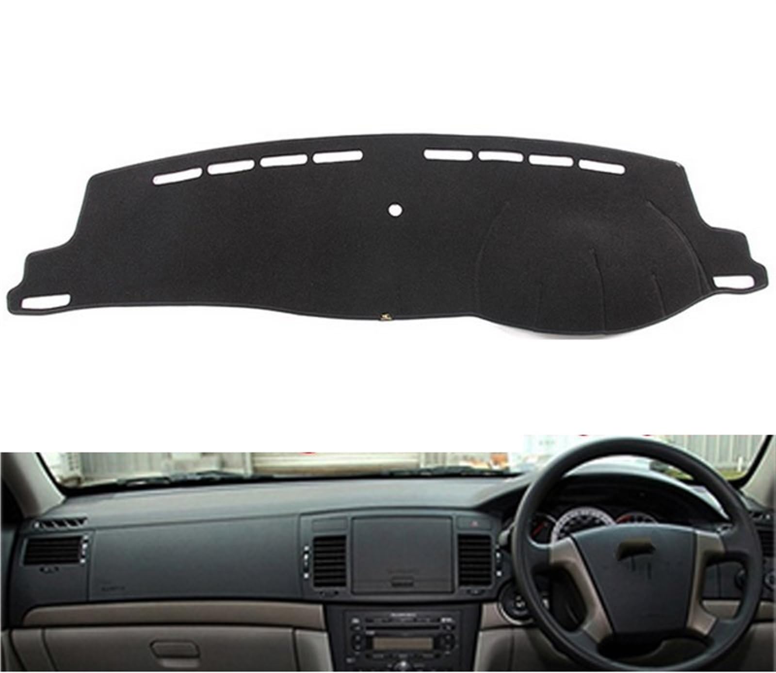 Auto Dashboard Abdeckung Für Chevrolet Für Epica 2007-2012 Rechts- Und Linkslenker Auto Armaturenbrett Abdeckungen Matte Schatten Kissen Pad Teppiche Shade Board Pad(Black Edge,Rechtslenker) von LIANGBAOS