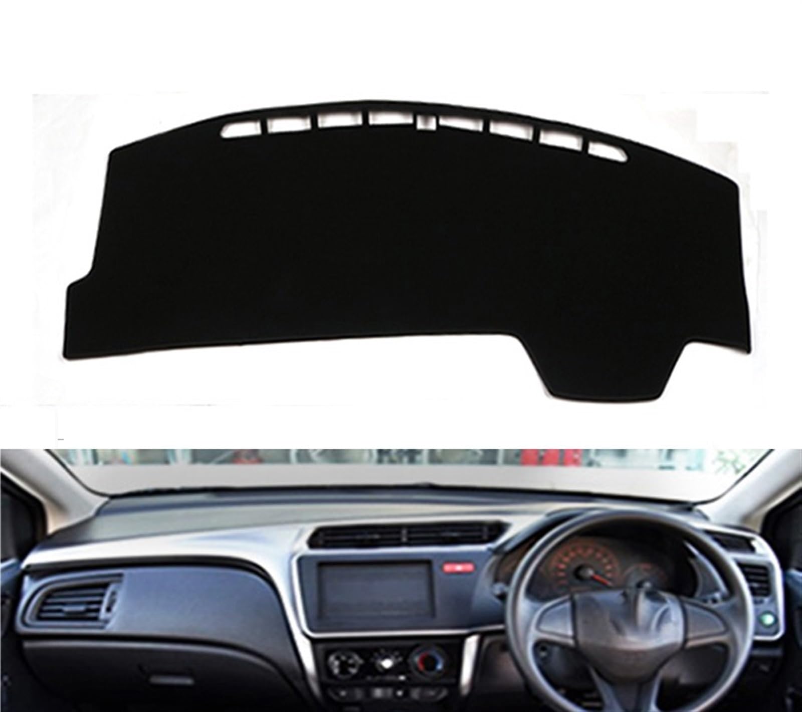 Auto Dashboard Abdeckung Für City Für Grace 2014-2019 Rechts- Und Linkslenker Auto Armaturenbrett Abdeckungen Matte Schatten Kissen Pad Teppiche Shade Board Pad(Blue Edge,Rechtslenker) von LIANGBAOS