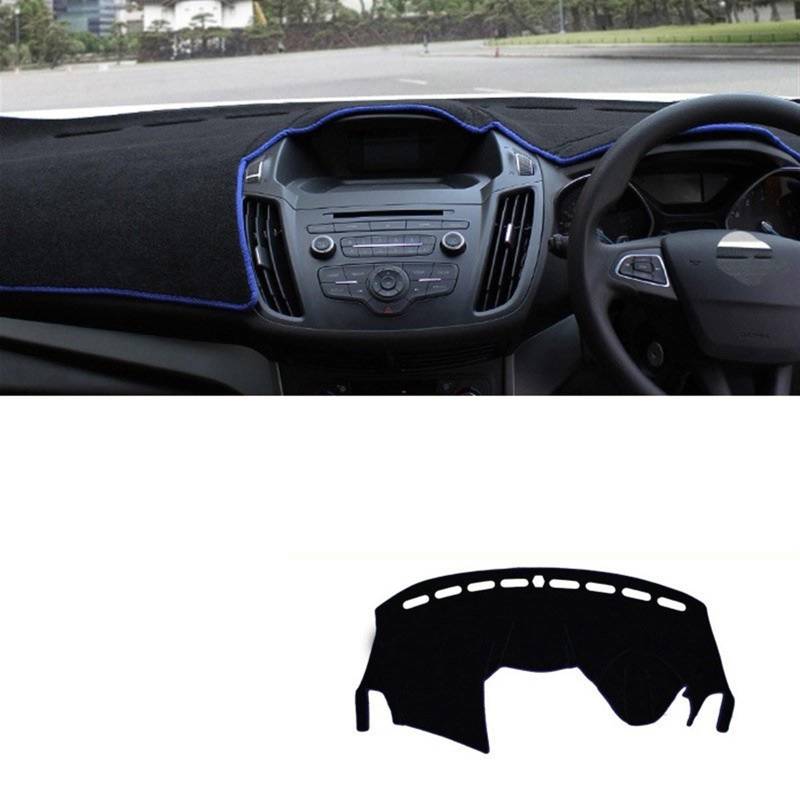 Auto Dashboard Abdeckung Für Ford Für Kuga 2013-2016 2017 2018 2019 MK2 Für Escape Auto Armaturenbrett Abdeckung Matte Vermeiden Licht Pad Instrumententafel Teppiche Shade Board Pad(RHD Blue Side) von LIANGBAOS