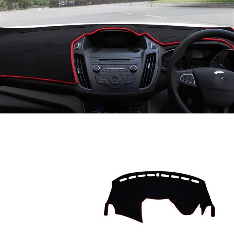 Auto Dashboard Abdeckung Für Ford Für Kuga 2013-2016 2017 2018 2019 MK2 Für Escape Auto Armaturenbrett Abdeckung Matte Vermeiden Licht Pad Instrumententafel Teppiche Shade Board Pad(RHD Red Side) von LIANGBAOS