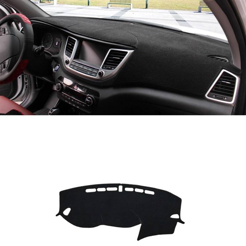 Auto Dashboard Abdeckung Für Hyundai Für Tucson TL 2015 2016 2017 2018 2019 2020 Auto Dashboard Abdeckung Vermeiden Licht Pad Instrument Panel Matte Teppiche Shade Board Pad(2015-2018 Black Side) von LIANGBAOS