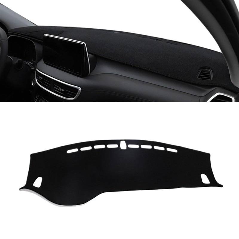 Auto Dashboard Abdeckung Für Hyundai Für Tucson TL 2015 2016 2017 2018 2019 2020 Auto Dashboard Abdeckung Vermeiden Licht Pad Instrument Panel Matte Teppiche Shade Board Pad(2019-2020 Black Side) von LIANGBAOS