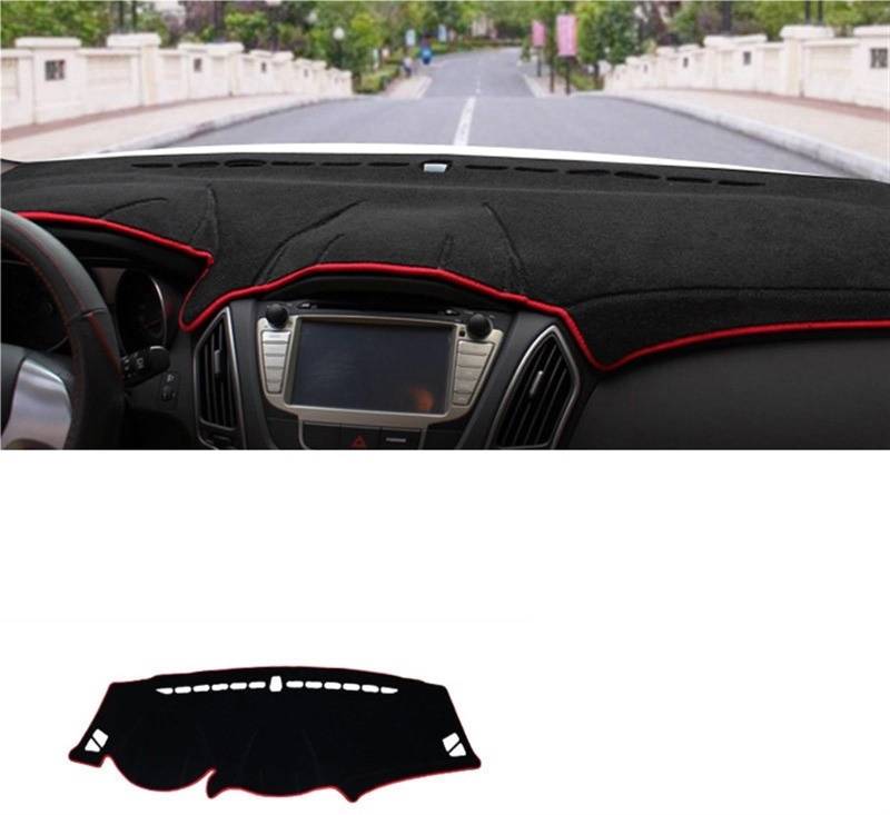 Auto Dashboard Abdeckung Für Hyundai Ix35 2010 2011 2012 2013 2014 Auto Dashboard Abdeckung Matten Vermeiden Licht Pads Instrument Panel Teppiche Anti-Uv Shade Board Pad(Red Side) von LIANGBAOS