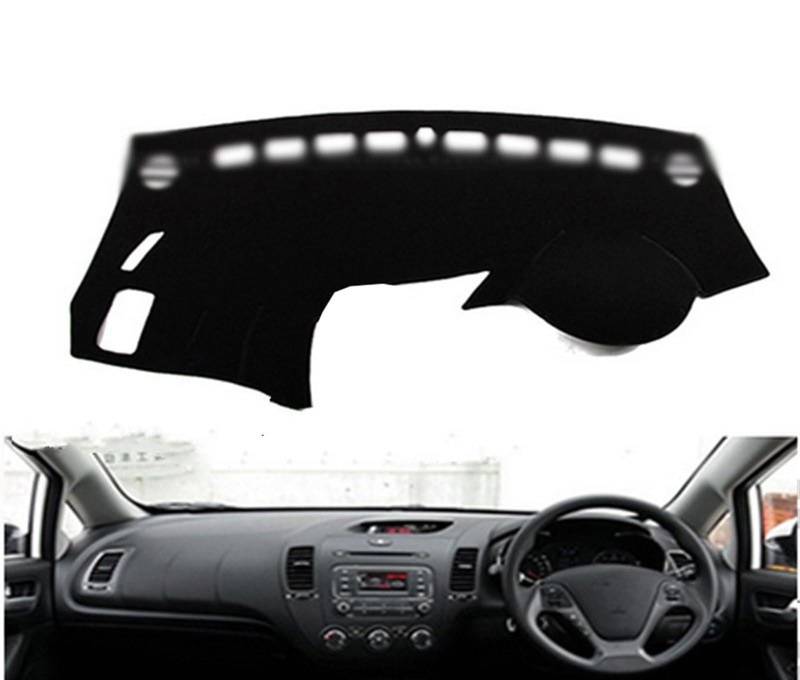 Auto Dashboard Abdeckung Für Kia K3 K 3 2013 2014 2015 2016 2017 Rechts- Und Linkslenker Auto Armaturenbrett Abdeckungen Matte Schatten Kissen Pad Teppiche Shade Board Pad(Black Edge,Rechtslenker) von LIANGBAOS