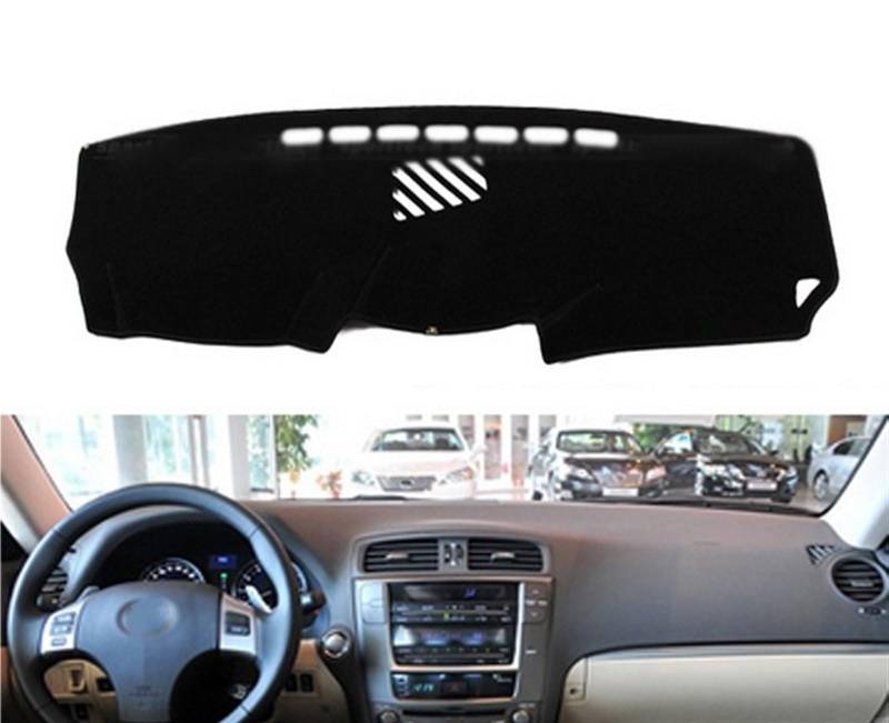 Auto Dashboard Abdeckung Für Lexus IS250 IS300 IS350 2006-2011 Rechts- Und Linkslenker Auto Armaturenbrett Abdeckungen Matte Schatten Kissen Pad Teppiche Shade Board Pad(Black Edge,Linkslenker) von LIANGBAOS